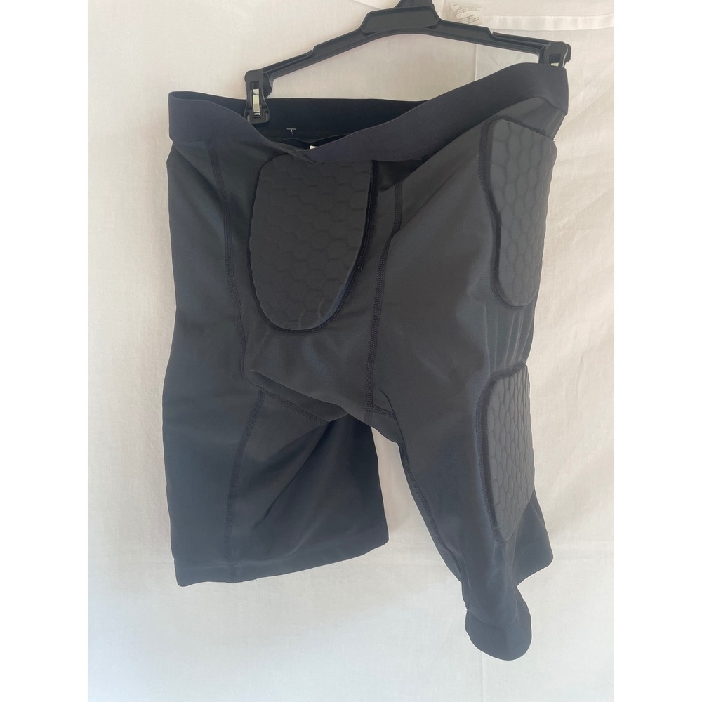 Unbranded Mens XXL Black Padded Compression Shorts Impact Protection Athletic